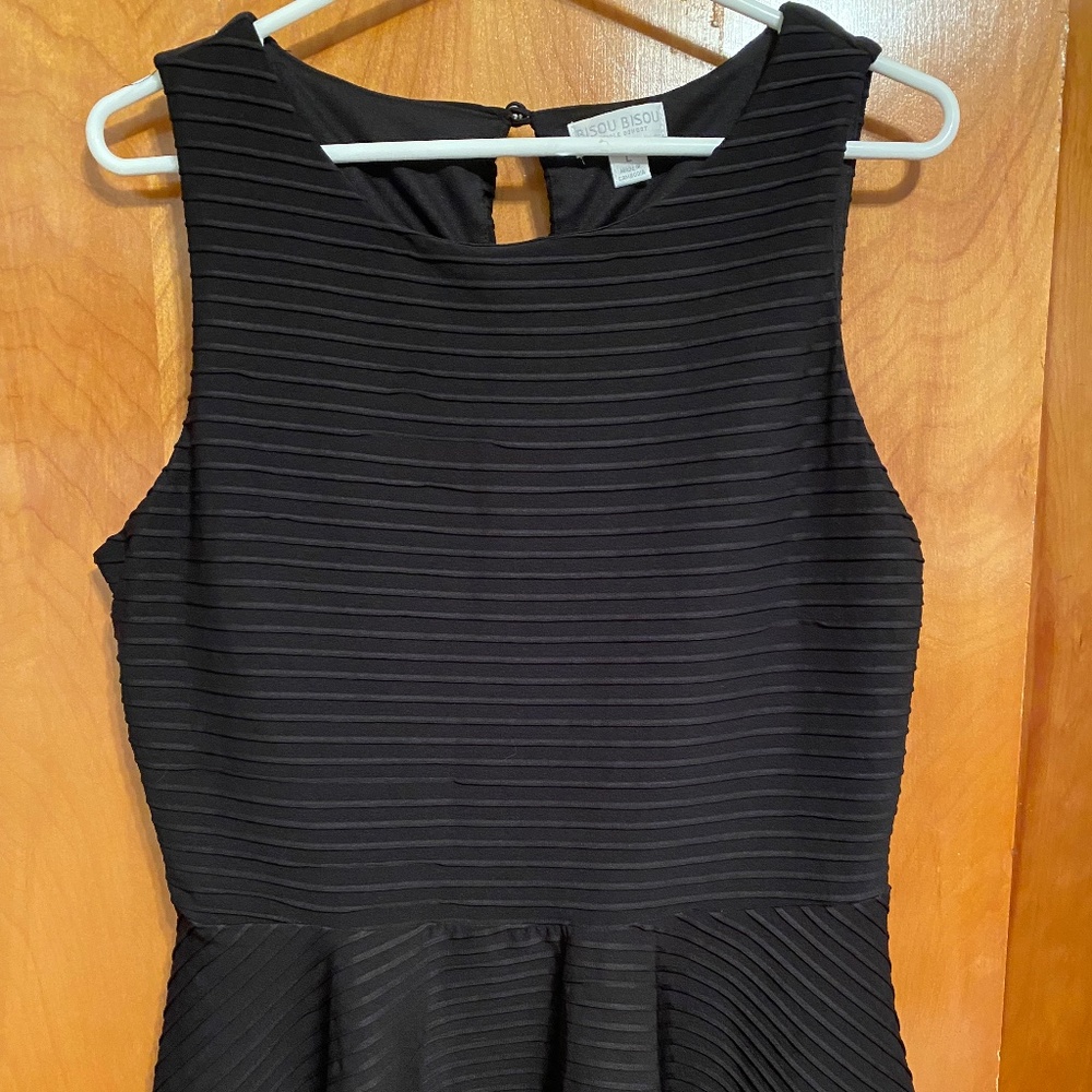 Bisou Bisou Black Peplum Top